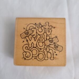 Vintage 1989 D.O.T.S. Get well soon rubber stamp #stamping #crafting